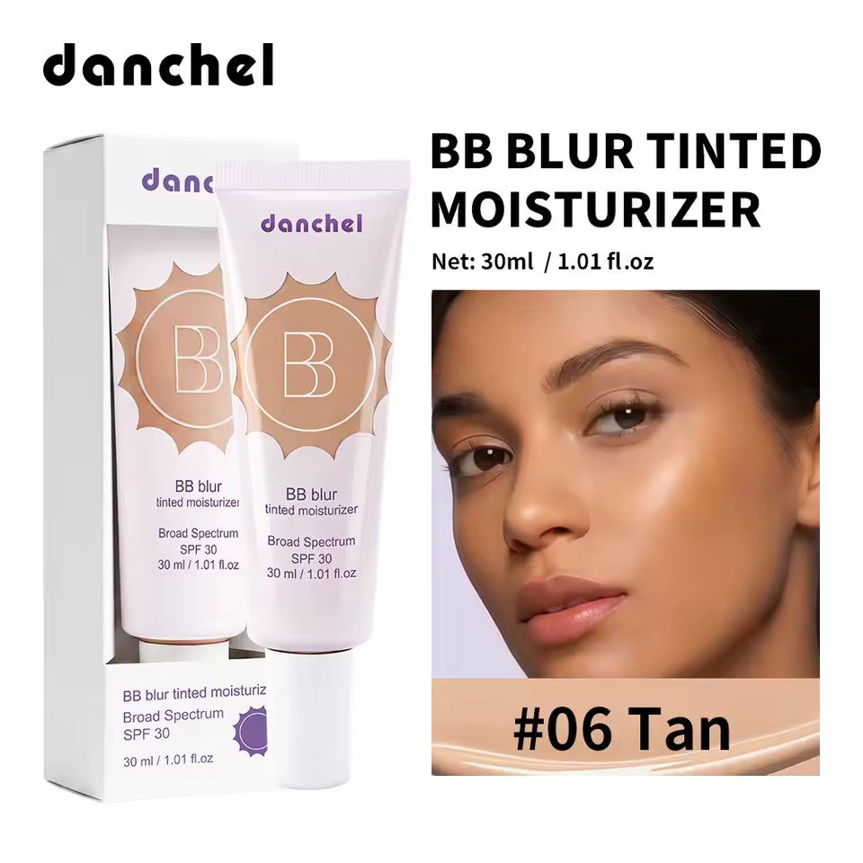  BB Blur Tinted Moisturizer 12h Natural Matte Finish Medium Coverage SPF30 Sun Protection Evens Skin Texture Blurring Cream