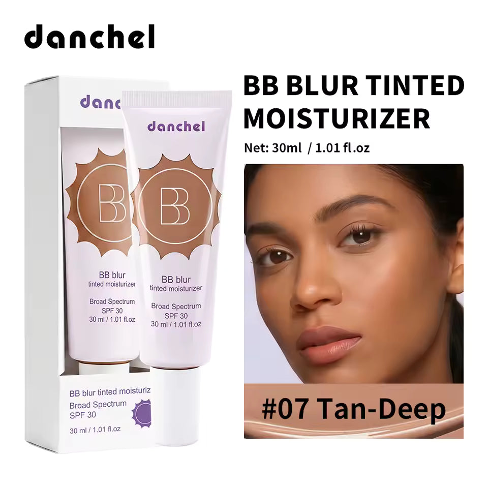  BB Blur Tinted Moisturizer 12h Natural Matte Finish Medium Coverage SPF30 Sun Protection Evens Skin Texture Blurring Cream