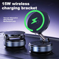 360° Rotation Vacuum Suction Cup For iPhone 12-17 Series Fast Charging Super Strong Magnetic Car Wireless Charger Phone Holder