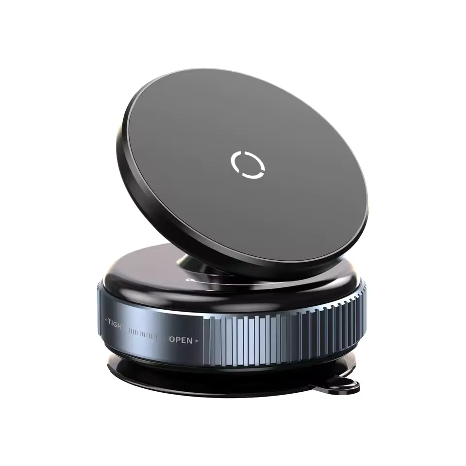 360° Rotation Vacuum Suction Cup For iPhone 12-17 Series Fast Charging Super Strong Magnetic Car Wireless Charger Phone Holder