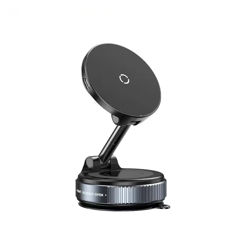 360° Rotation Vacuum Suction Cup For iPhone 12-17 Series Fast Charging Super Strong Magnetic Car Wireless Charger Phone Holder