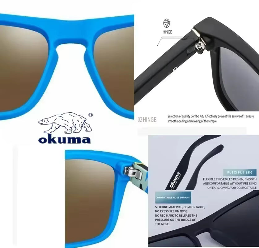 Okuma Polarized Sunglasses UV400 for Men and Women Outdoor Hunting, Fishing, Driving Bicycles, Sunglasses